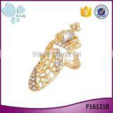 Ring Factory Wholesale Fashion Diamond Crown New Joint Nail Ring thumbnail-1