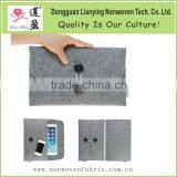 Gray Felt Bag for IPad Mini With Elastic Belt thumbnail-1