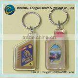 Funny Bottle Shaped Plastic Keychain Photo Holder/keychain Flashlight