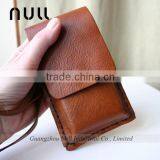 Vintage Grain Leather Clasp Button Phone Holder Wallet