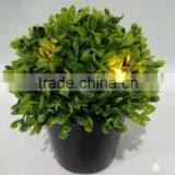2016 New Product Christmas Supplier Artificial Boxwood Ball Topiary Tree Fake Green Bonsai With Light for Party Decoration thumbnail-2
