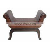 Leather Foot Stool Design HDOT129 thumbnail-1