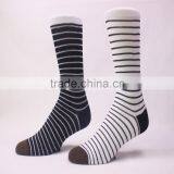 Colorful Thin Stripe Combed Cotton Knitting In Stock Dress Socks Quality Choice