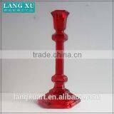 More Sizes Cheap Tall Red Long Stem Glass Candle Holder