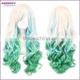 Cheap Hot Selling Brown With Pink Long Kinky Curly Wig thumbnail-4