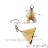 Manufacturer Triangle Shape Stainless Steel Gold Plated Earrings