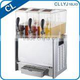 10L capacity bowl three than stainless steel panel beverage juice dispenser