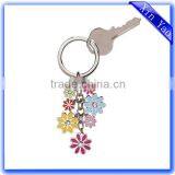 Wholesale Bulk Cheap Flower Shaped Souvenir Metal Keychain