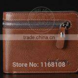 Mens Leather Wallet ID Credit Card Holder Bifold Purse Clutch Zipper Wallets thumbnail-1