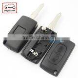 High Quatity Citroen Romote Flip Key Shell 2 Button 307 Blank With Battery Place 0536 Citroen Key Case