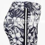 F5W30062 Monochrome Floral Printed Leggings Women Sportwear Pants thumbnail-5