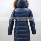 Reversible Long Hair Faux Fur Hood Womens Long Down Coat thumbnail-4