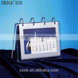 Modern Design Transparent Acrylic Desk Calendar Stand