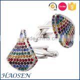2015 New Arrival Rose Gold Plated Jewelry Crystal Cufflinks thumbnail-1
