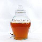 12L Glass Beverage Dispenser With Faucet and Metal Stand thumbnail-4