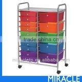 15 -PP Plastic Storage Drawer Organizer Trolley With Wheels Furniture thumbnail-1