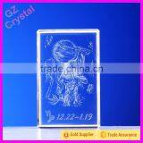 50*50*80mm 3D Photo Crystal Glass Cube thumbnail-5
