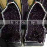 Rare Natural Brazil Amethyst Twins Crystal Geode for Decoration