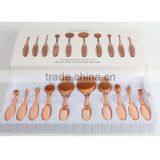 10pcs Toothbrush Make Up Brushes Kit Private Label Rose Gold Foundation Powder Makeup Oval Cream Puff Brushes thumbnail-4