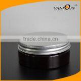 5 oz Amber Wide Mouth PET Plastic Jars With Metal Cap thumbnail-1