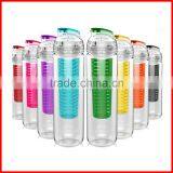 New 900ml Fruit Infuser Tritan Plastic Water Bottle Coffee Bottle Advertising Bottle thumbnail-1