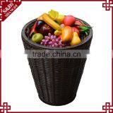 Large Capability Synthetic Rattan Woven Display Basket With Stand thumbnail-3