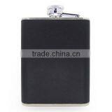6 OZ Stainless Steel Wine Bottles Stick Black Twill Leather Cigarette Case thumbnail-4