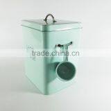 Metal Dog Dry Food and Pet Treats Storage Container Canister Tin Box With Scoop thumbnail-3