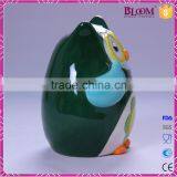 Ceramic Glazed Home Decoration Owl Shape Piggy Bank thumbnail-4