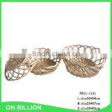 Round Shape Rattan Weaving Flat Wicker Tray thumbnail-1