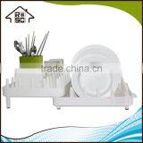 NBRSC Adjustable Plastic Dish Plate Drying Rack Kitchen Drainer Draining Holder Storage Tray thumbnail-1