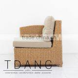 Camden Right Hand Wicker Bench - Outdoor Wicker Furniture - Vietnam Poly Rattan thumbnail-4