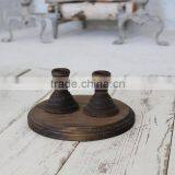 Wedding Decor Rustic White Candle Holder thumbnail-5