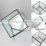 Modern Planter for Indoor Gardening Geometric Handmade Glass Terrarium thumbnail-5