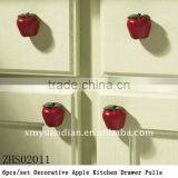Set of 4 Apple Cabinet Knobs Drawer Pulls thumbnail-1