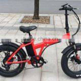 20 Inch OEM Fat Tyre Electric Fold Bike 250w With Suspension Front Fork thumbnail-4