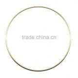 High Quality Bright Brass Color Metal O Ring for Handbag Round Ring, Butt Welded Steel Wire Rings ID 12" thumbnail-1
