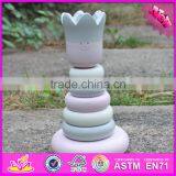 2016 New Design Crown Wooden Stacking Rings Toy for Toddlers W13D129 thumbnail-5