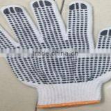 One Side PVC Dotted Gloves,Cotton/Polyester String Knit Gloves thumbnail-1