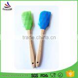 China Manufacturers FDA Food Grade Silicone Spatulas With Wooden Handle thumbnail-1