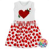 New Style Valentine's Day Kids Beautiful Model Dress Children Frocks Designs Boutique One Piece Baby Girls Party Dresses