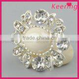 Decorative Wholesale Alloy Rhinestone Pearl Button for Decoration WBK-1491 thumbnail-2