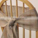 100% Natural Burlap Hessian Chair Sash Chair Ribbon for Rustic Wedding thumbnail-4