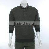 Grey 100%wool Winter Fashion With Long Sweater ,blue Long Sleeve Model Sweater for Men With 1/4 Zipper ,men Sweater 2015 thumbnail-2