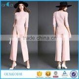 High Quality Solid Asymmetrical Tops With Long Loose Pants 2016 Autumn Fashionable thumbnail-1