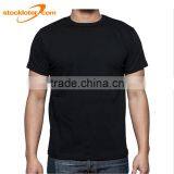 Stock Mens Black Round Crew Neck T Shirts thumbnail-1