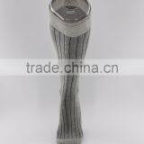 Autumn Winter Combed Cotton Knee High Grey Socks thumbnail-4