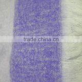 Purple and While Fliuffy Shawl With Long Tassles, Wholesale Acrylic Shawls From India thumbnail-1