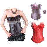 Full Leather Bodysuits For Women Black Leather Corset thumbnail-1