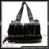 CX-H-03 China Wholesale Trendy Real Mink Fur Ladies Leather Bags Handbags thumbnail-1